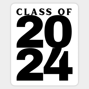 Class Of 2024 Bold. Simple Typography 2024 Design for Class Of/ Graduation Design. Black Sticker